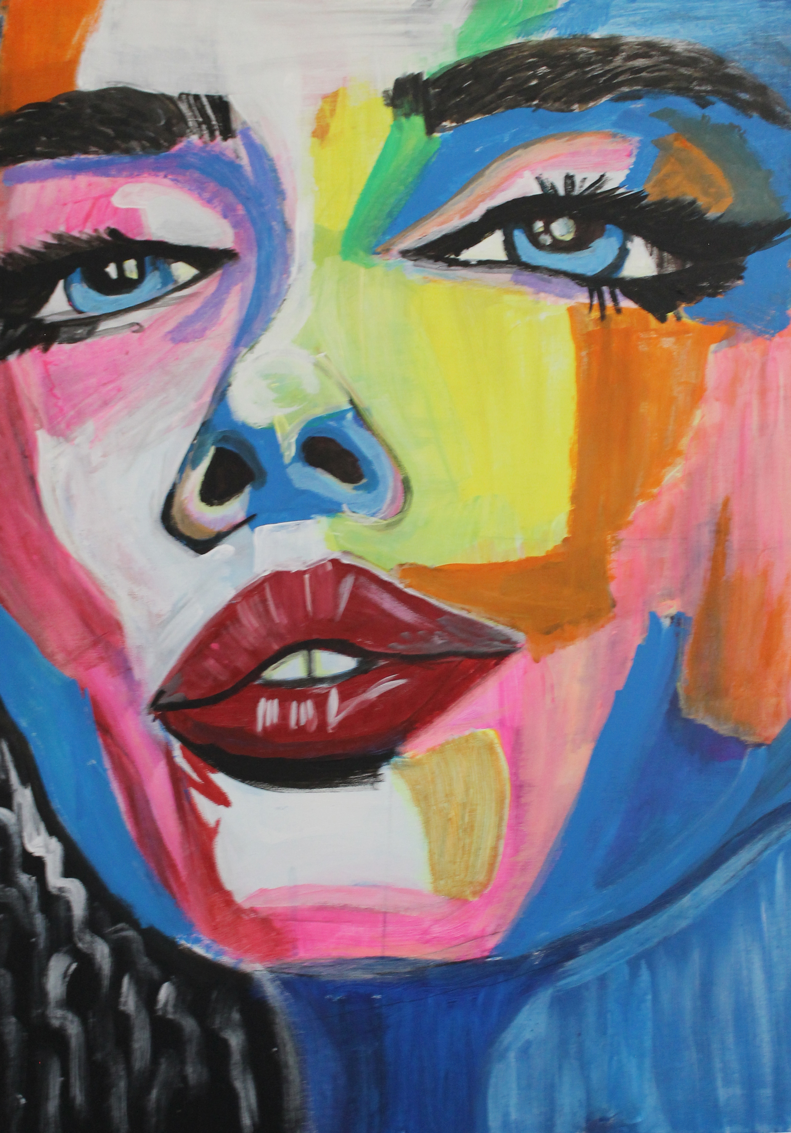 Popart Frauengesicht